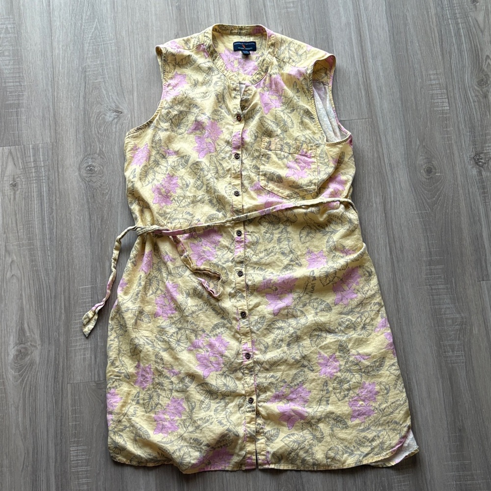 Margaritaville Yellow and Pink Floral Midi Dress